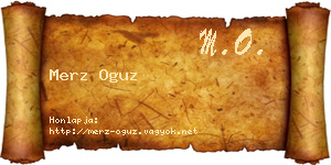 Merz Oguz névjegykártya